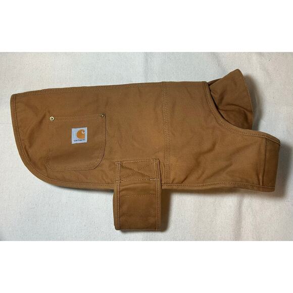 Carhartt -Duck Insulated Dog Chore Coat Vest Harness Brown Sz Medium - Picture 1 of 7